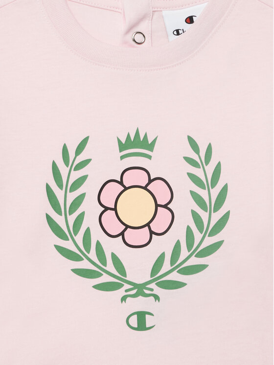 Champion Champion Komplet t-shirt i spodenki 405117 Różowy Regular Fit