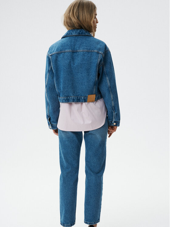 MARI PRETI MARI PRETI Kurtka jeansowa Denim Rust Granatowy Regular Fit