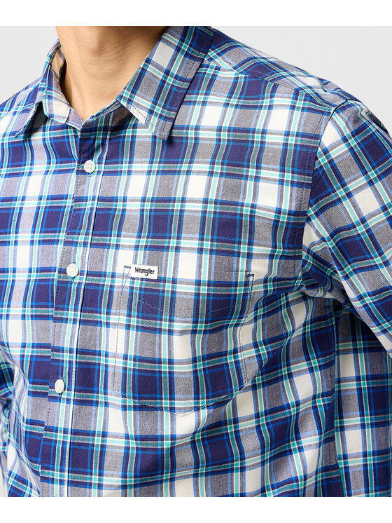 Wrangler Wrangler Camicia 112362767 Blu Regular Fit