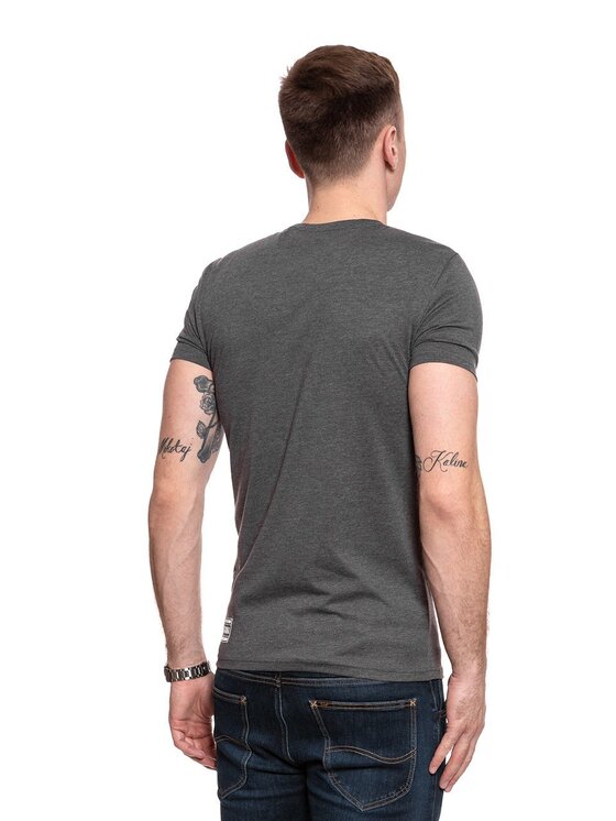 Mustang Mustang T-Shirt AARON C PRINT Szary Slim Fit