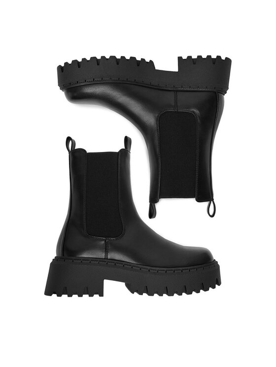 DeeZee DeeZee Kotníková obuv s elastickým prvkem 25365-7B Černá