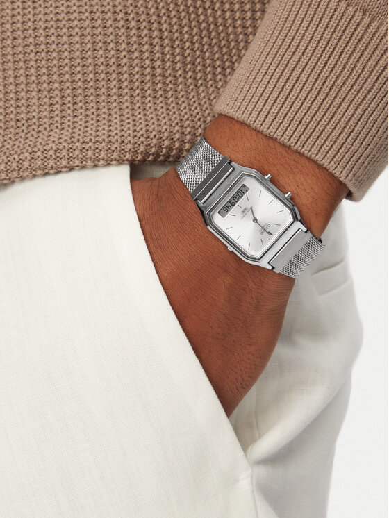 Casio Casio Zegarek 4549526417719 Srebrny
