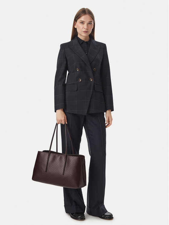 Calvin Klein Calvin Klein Torebka Emblem Aop Medium Work Tote LV04F3786G Bordowy