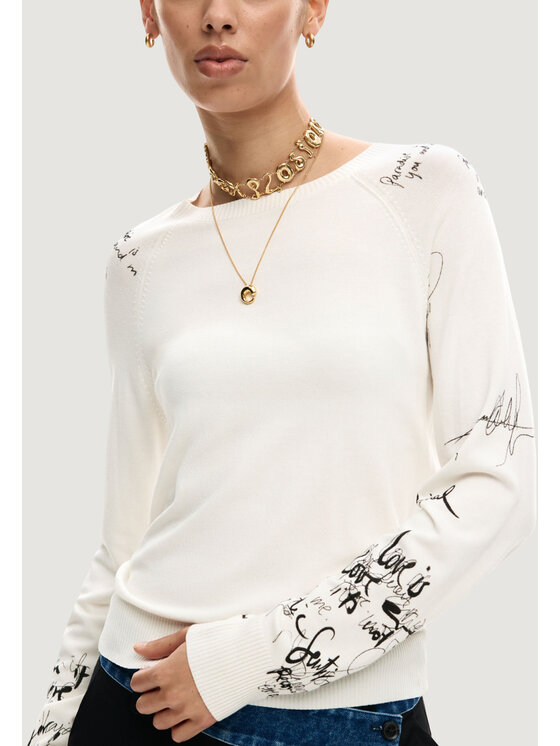 Desigual Desigual Pullover JERS_MARQUETTE Beige Casual Fit