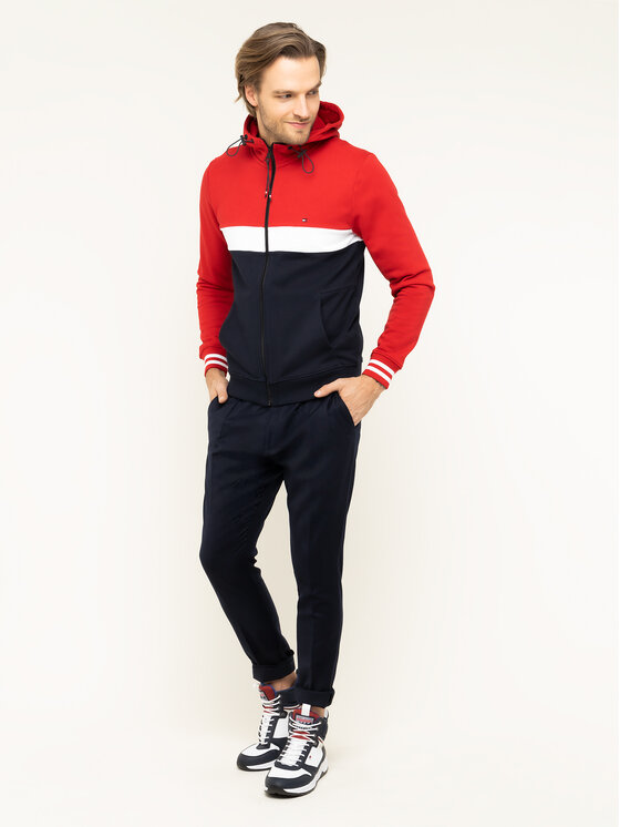 Felpa color block outlet tommy hilfiger