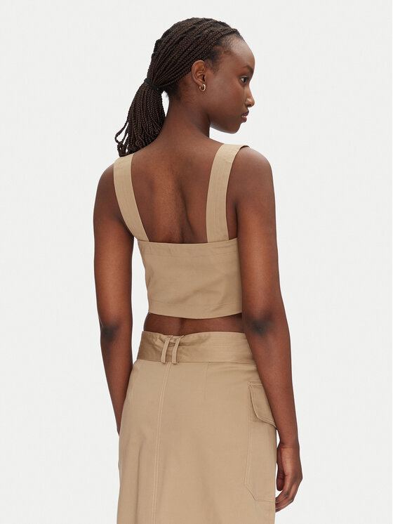 ACCESS FASHION ACCESS FASHION Top 53-2216-502 Bež Slim Fit