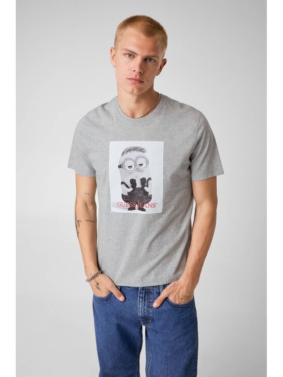 Guess Guess T-Shirt 183588 Šedá Classic Fit