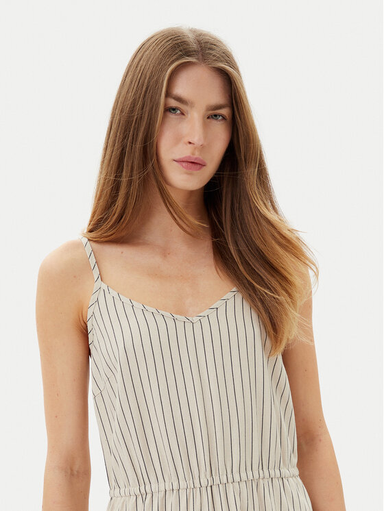 Vero Moda Vero Moda Sukienka letnia Mymilo 10303689 Beżowy Regular Fit
