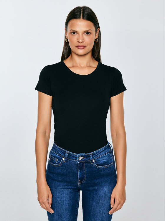 BIG STAR BIG STAR T-Shirt SUPICLASSICA Czarny Slim Fit