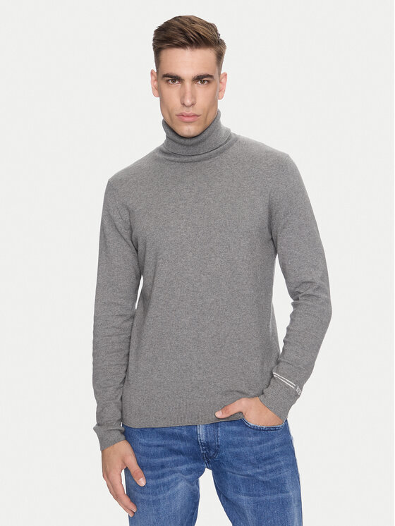 REPLAY Replay Bluză cu gât UK4455.000.G23138 Gri Regular Fit