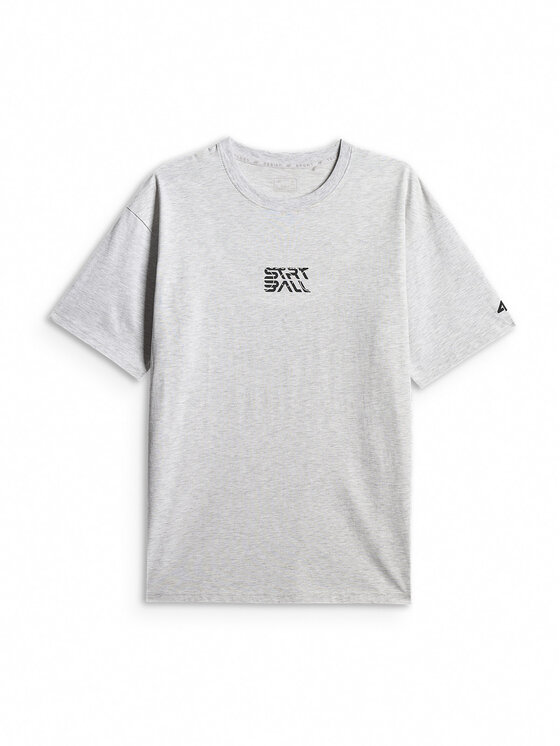 4F 4F T-Shirt ESSENTIALS Szary jasny Loose Fit