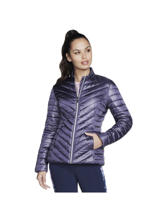 Skechers Skechers Giacca di transizione Skechers GO Shield Shine Jacket Viola Regular Fit