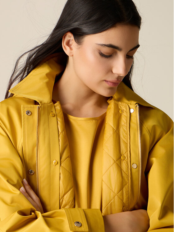 Oltre Oltre Giubbotto piumino F008J000223N018 Giallo Over Fit