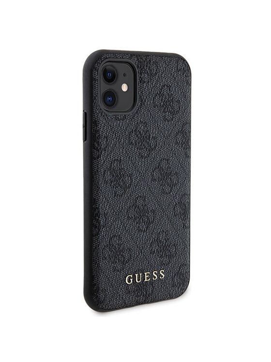 Guess Guess Zestaw prezentowy etui do iPhone 11 + powerbank 4G Metal Logo Czarny