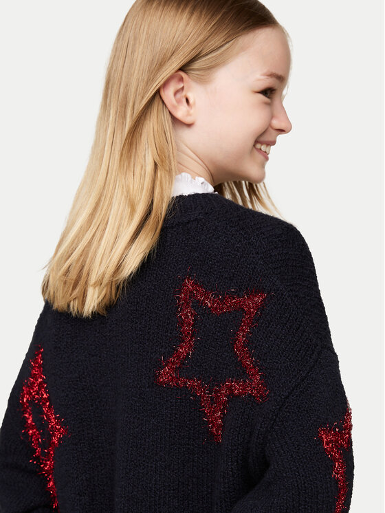 Tommy Hilfiger Tommy Hilfiger Úpletové šaty KG0KG08211 Tmavomodrá Loose Fit