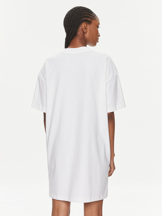 Calvin Klein Jeans Oversize den für Weiß J20J223042 Alltag Kleid