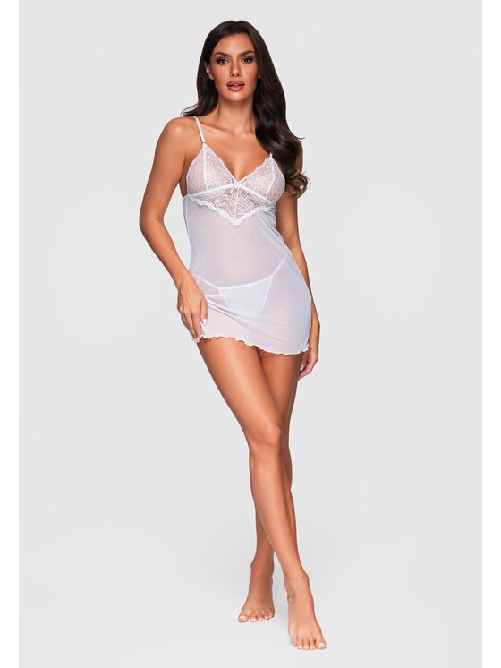 Ombre Ombre Piżama LW-NWNS-0103 Biały Regular Fit