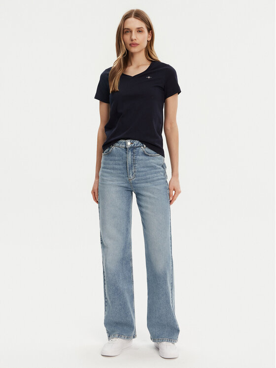 Gant Gant Tričko Shield 4200750 Tmavomodrá Regular Fit