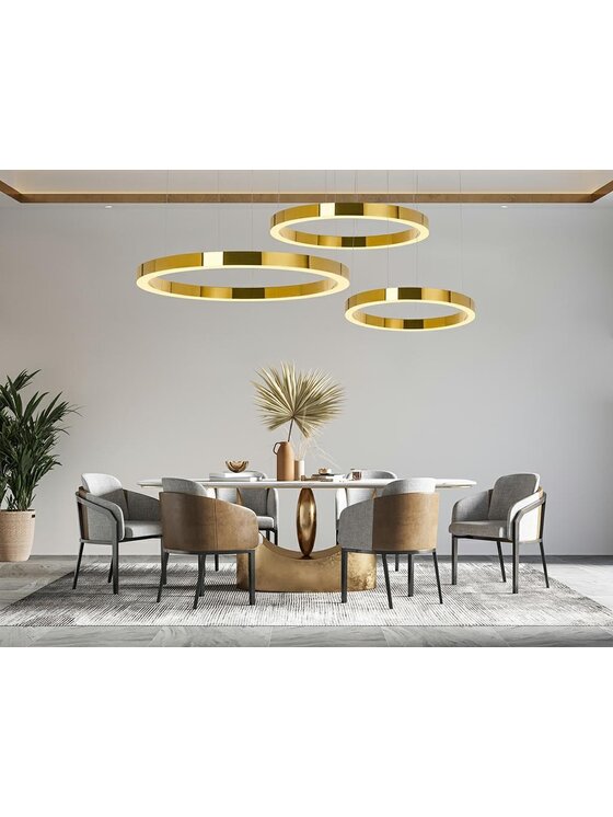 MIAhome MIAhome Lampa wisząca RING LUXURY 70 złota Złoty