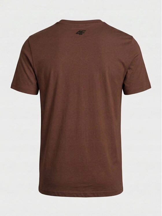 4F 4F T-Shirt Z-TTSHM3948-3-D Bordowy Regular Fit