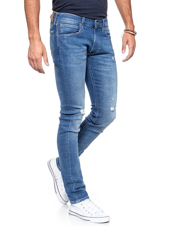 Lee Lee Jeansy LUKE Niebieski Slim Fit