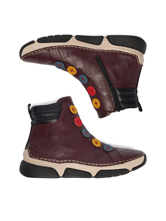 Rieker Rieker Botki CEO-45977-30 Bordowy