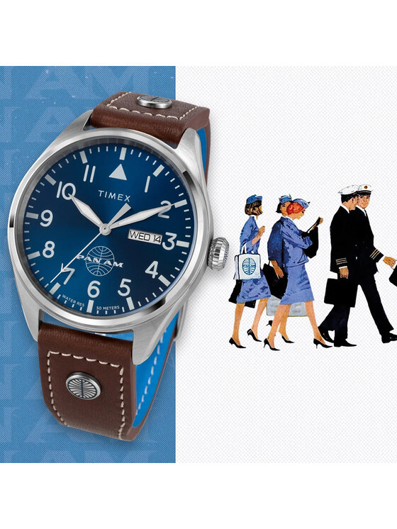 Timex Timex Zegarek TWG030100 Brązowy