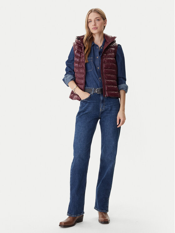 Tommy Hilfiger Tommy Hilfiger Αμάνικο Μπουφάν WW0WW47352 Μπορντό Slim Fit