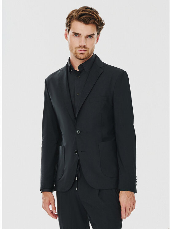 Pako Lorente Pako Lorente Marynarka P24WF-3G-001 Czarny Super Slim Fit