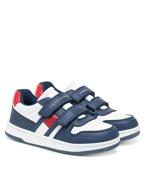 Tommy Hilfiger Tommy Hilfiger Snīkeri Flag Low Cut Velcro Sneaker T1X9-33841-1355X S Tumši zils