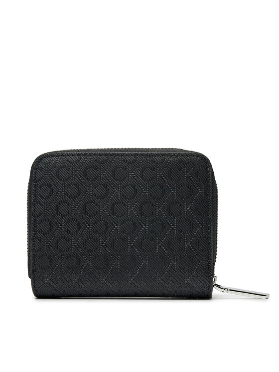Calvin Klein Calvin Klein Mali ženski novčanik Ck Must Medium Zip Around_Mono K60K612825 Crna