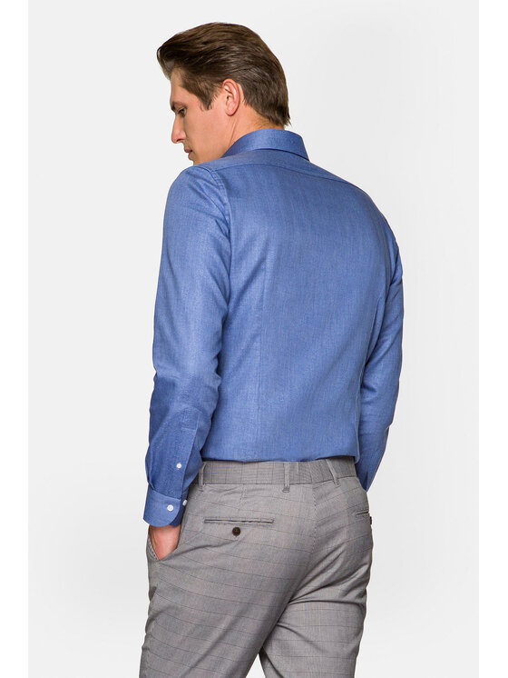 Lancerto Lancerto Koszula Patricia KO051221000036 Niebieski Slim Fit