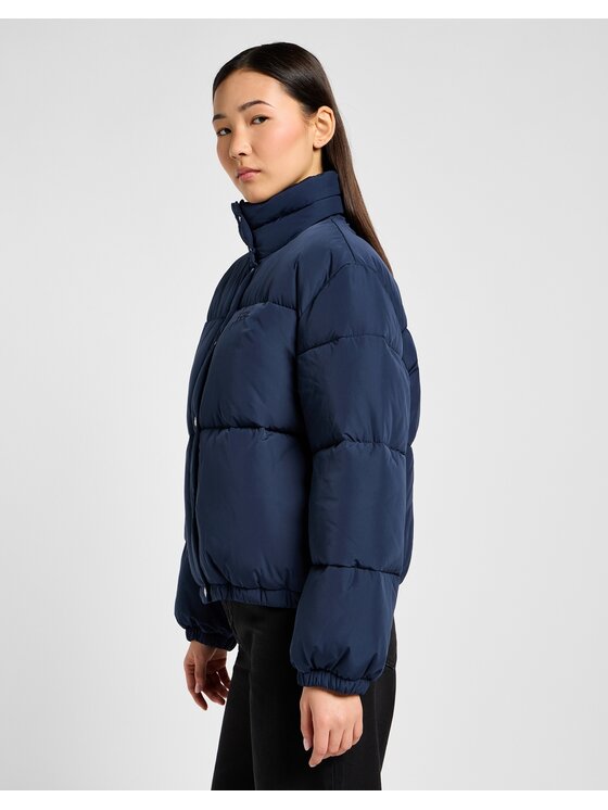 Lee Lee Kurtka puchowa RELAXED SHORT PUFFER JACKET Granatowy Regular Fit