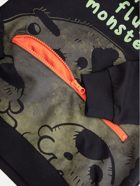 Coccodrillo Coccodrillo Світшот ZC4132301GBK Чорний Regular Fit