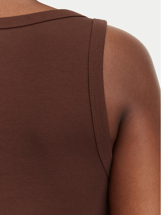 HUGO HUGO Marškinėliai Datamia 50514489 Tamsiai ruda Slim Fit