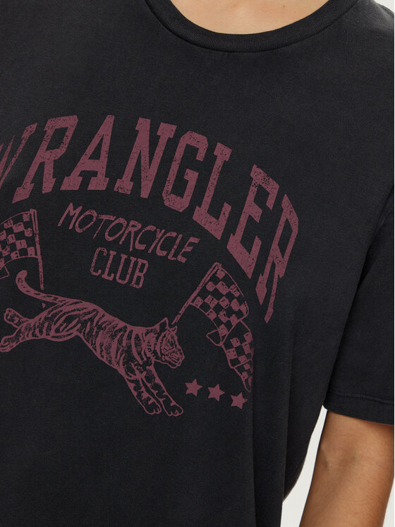 Wrangler Wrangler Marškinėliai Ringer 112356449 Juoda Slim Fit