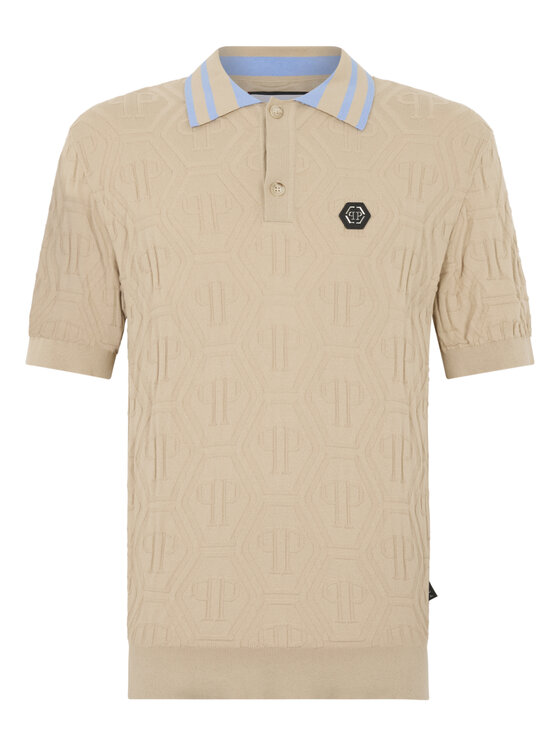 PHILIPP PLEIN PHILIPP PLEIN Polo 30018 Beżowy Regular Fit