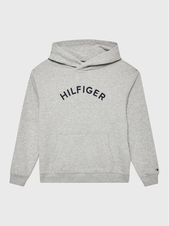 Tommy Hilfiger Majica Dugih Rukava Arched KS0KS00400 D Siva Regular Fit