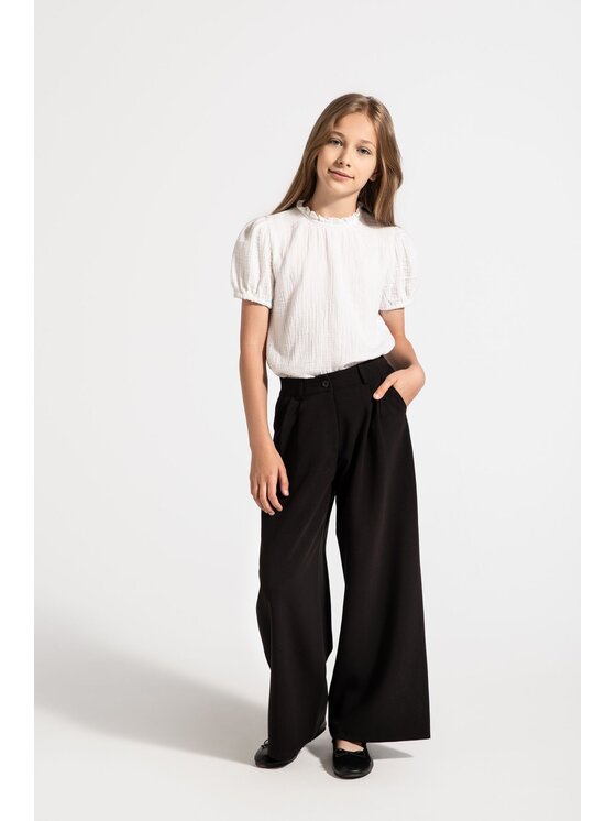 Coccodrillo Coccodrillo Spodnie materiałowe WC4119101BSG-021 Czarny Wide Leg
