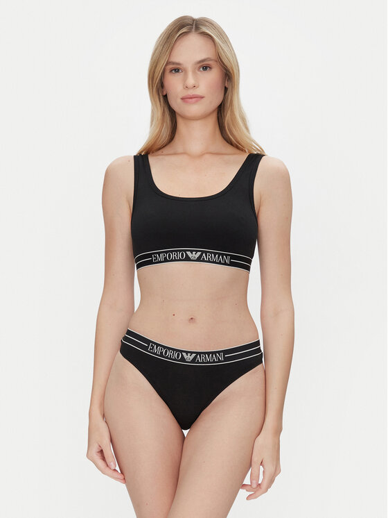 Emporio Armani Underwear Emporio Armani Underwear Sada 2 kusů brazilských kalhotek EW000406 AF10881 MC005 Černá