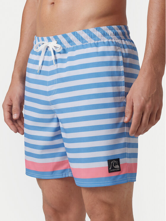 Quiksilver Quiksilver Ujumisšortsid Original Btz Stripe Volley 17 EQYJV04209 Sinine Straight Leg