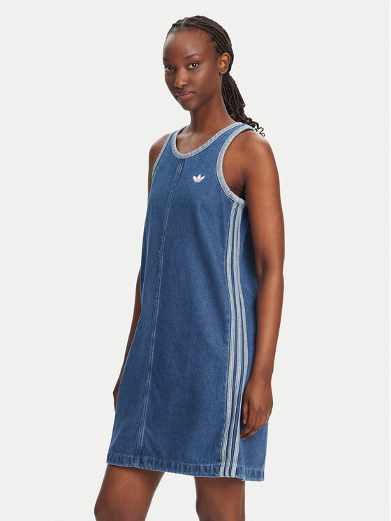 adidas adidas Farmer ruha adicolor Denim 3-Stripes JD2580 Kék Slim Fit