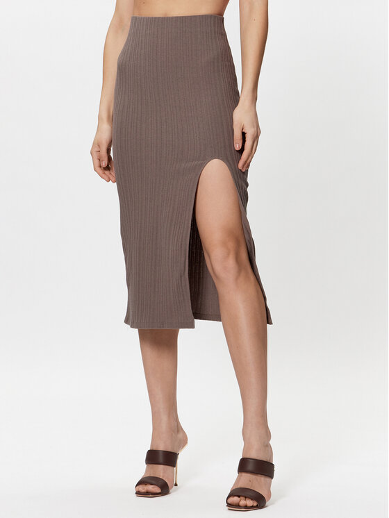 Gina Tricot Gina Tricot Fustă midi 18687 Bej Regular Fit