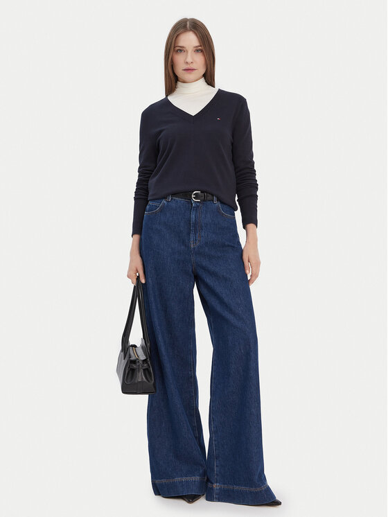 Tommy Hilfiger Tommy Hilfiger Пуловер WW0WW42049 Тъмносин Regular Fit