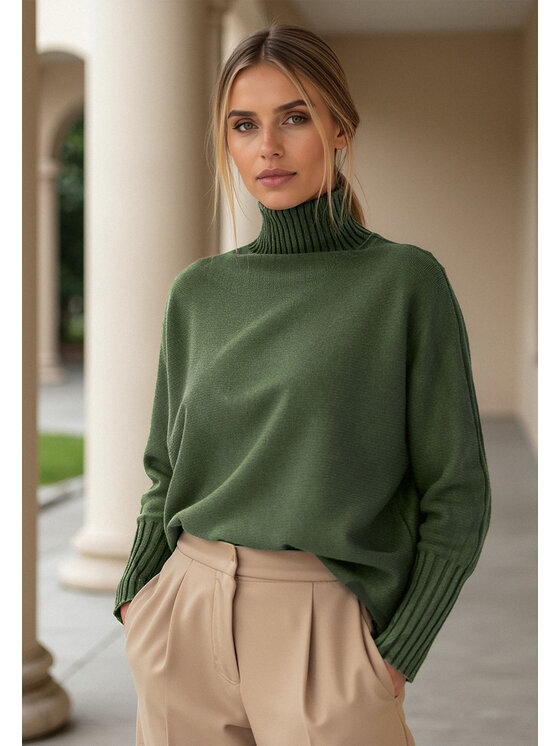 FIGL FIGL Πουλόβερ M1101 Πράσινο Loose Fit