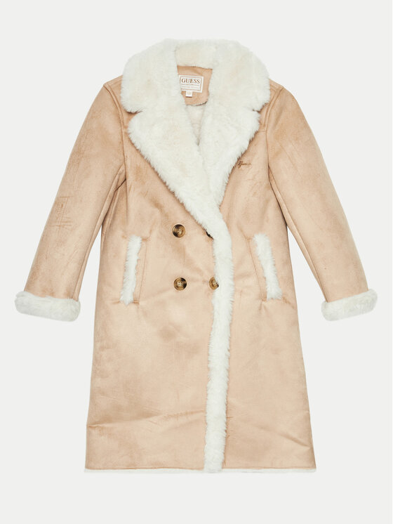 Guess Guess Zimní kabát J4BL07 WGJH0 Béžová Regular Fit