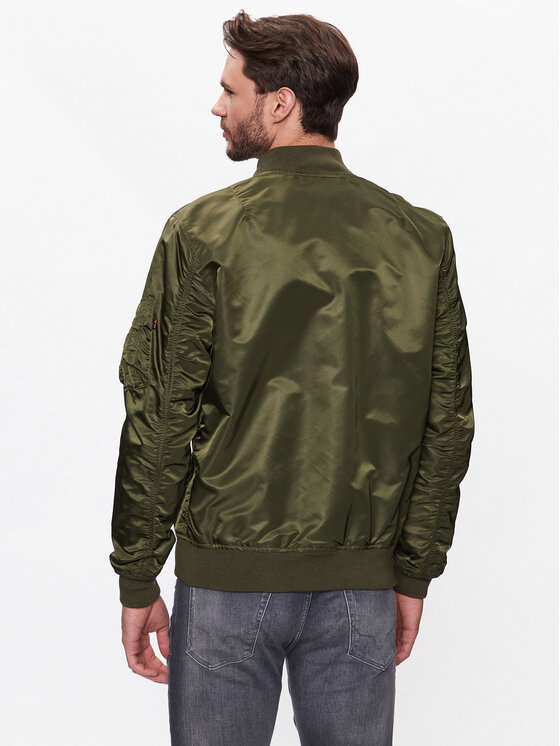 Alpha Industries Alpha Industries Kurtka bomber MA-1 156101 Zielony Regular Fit