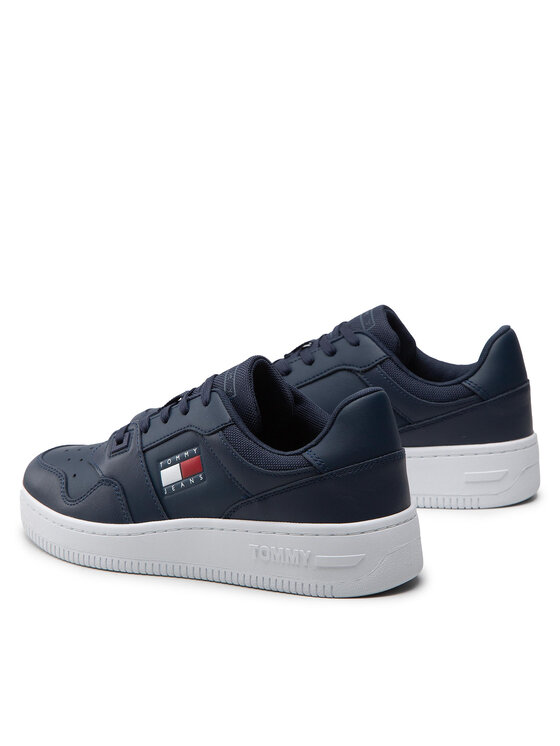 Tommy Jeans Tommy Jeans Laisvalaikio batai Retro Basket EM0EM00955 Tamsiai mėlyna