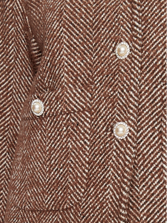 Custommade Custommade Gyapjú kabát Herta 999511880 Barna Regular Fit