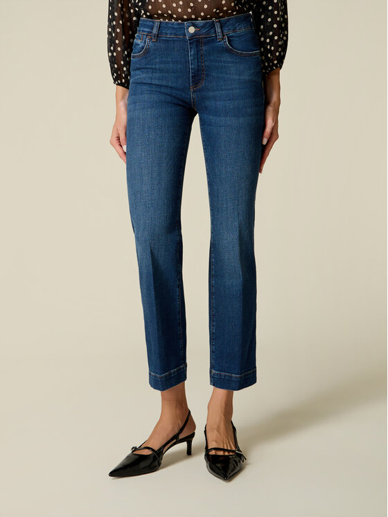 Oltre Oltre Jeansy P423R009375N024 Niebieski Regular Fit